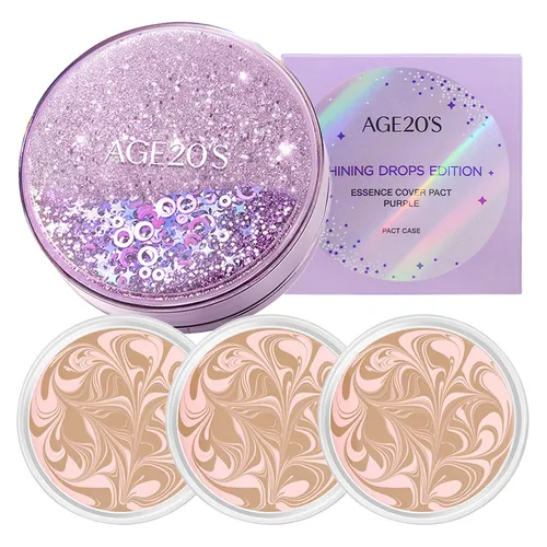 에이지투웨니스 샤이닝 드롭 에디션 뉴오리지널 에센스 커버 팩트 케이스 + 리필 12.5g x 3p