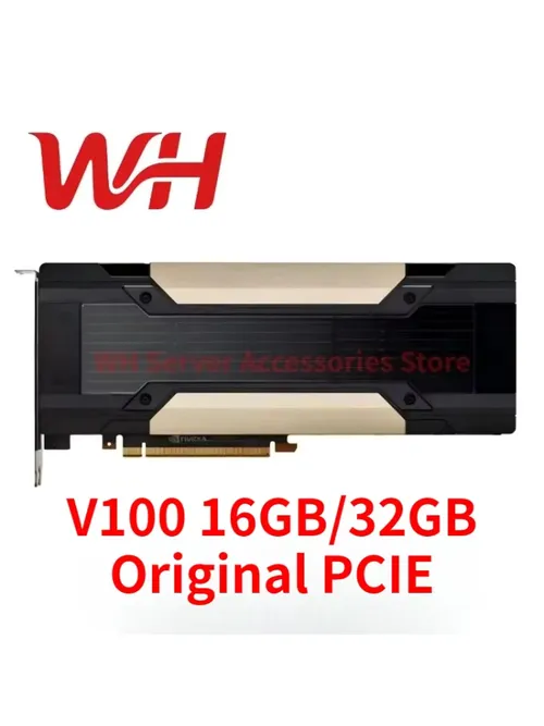 중고 NVIDIA Tesla V100 16GB/32GB 오리지널 PCIE HBM2 GPU 가속기 그래픽 카드 CUDA AI 딥러닝 HPC 서버 컴퓨팅용