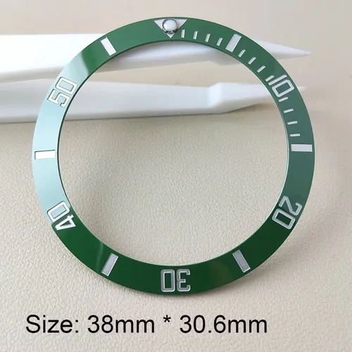 오리지널 38mm *30.6mm 시계 베젤 고품질 세라믹 인서트 손목시계 그린 베젤 인서트 40mm 남성용 시계 액세서리