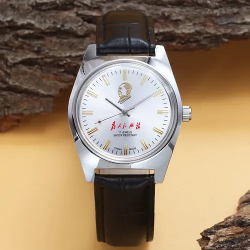 상하이 7120 핸드 윈드 기계식 시계 남성용 36mm 레트로 비즈니스 시계 클래식 심플 룩