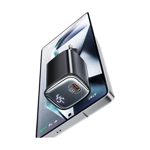 투키 PD 45W GaN USB 충전기, 휴대폰 초고속 충전 2.0 QC 3.0 LED 디스플레이 타입 C 충전기, 삼성 S25 아이폰 17 프로용