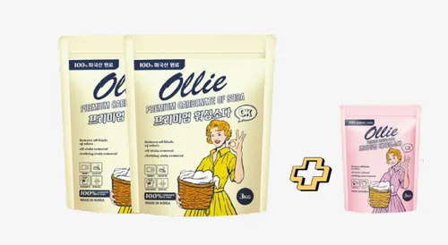 올리 탄산워싱소다 미국산원료100% 3kgx2 + 베이킹소다 3kg 증정 계량스푼증정