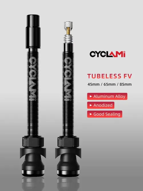 CYCLAMI 45 65 85mm 튜브리스 밸브, 자전거용 알루미늄 합금 프레스타 밸브, 분리 가능한 코어 에어 밸브, 로드 자전거 및 산악 자전거용.