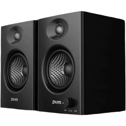 OHAYO 60W 액티브 북쉘프 스피커 (유리섬유 유닛, 블루투스 5.3 및 멀티 입력 지원 - USB/RCA/AUX) - 몰입감 넘치는 PC 게임용