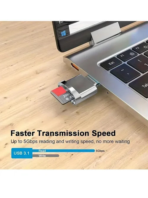 2팩 타입 C TF SD 카드 리더 아연 합금 쉘 USB C to USB 어댑터 아이폰 15-17 프로 맥스 노트북 맥북 삼성용