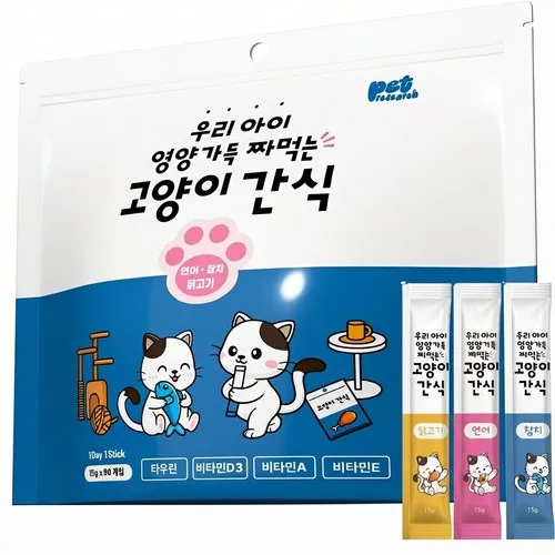 펫리서치 짜먹는 고양이 간식 츄