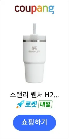 스탠리 퀜처 H20 플로우스테이트 텀블러, 프로스트화이트, 591ml, 1개