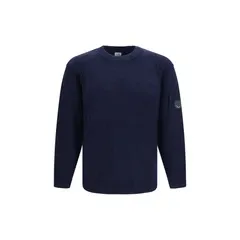 C.P. Company GRS Merino Wool Crewneck Sweater — Navy