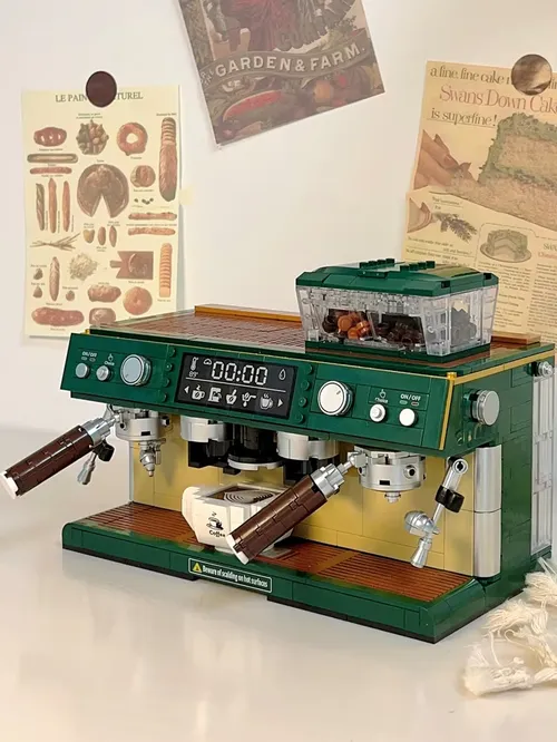 HUIQIBAO 928PCS MOC 커피 기계 모델 마이크로 빌딩 블록 미니 다이아몬드 도시 친구 벽돌 세트 어린이 장난감 키즈 소녀 게임