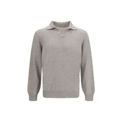 Brunello Cucinelli Cashmere Polo — Gray