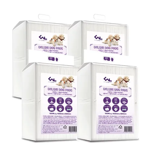 CNL 강아지 배변패드 디럭스 고흡수 18g 100매 x 4팩 400매