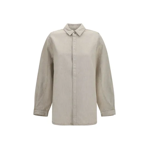 Jacquemus Hemp Denim Shirt — Beige