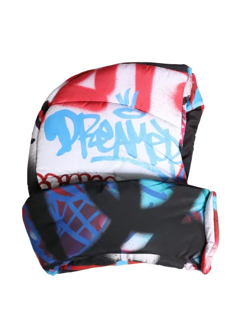 Dolce & Gabbana HAT9877 Graffiti-Print Head Wrap Beanie — Multicolor