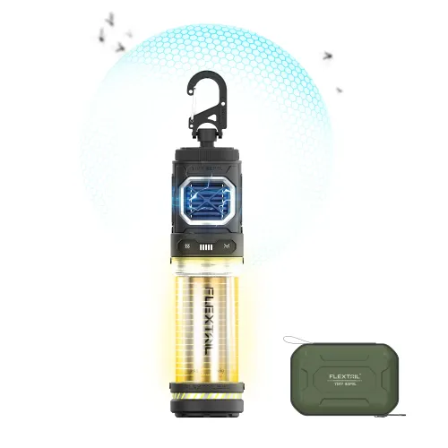 TINY REPELLER - 3 IN 1 Outdoor Insect Repellent with Power Bank Function - with 60 mats (best value) / Black
