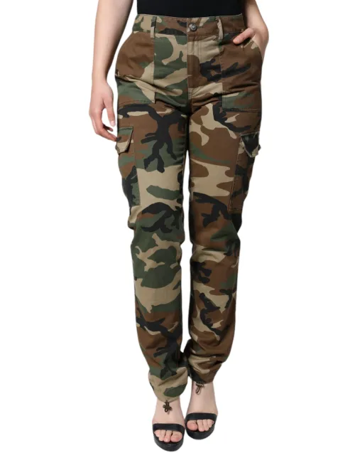 Dolce & Gabbana Camouflage Cotton Cargo Pants — Multicolor