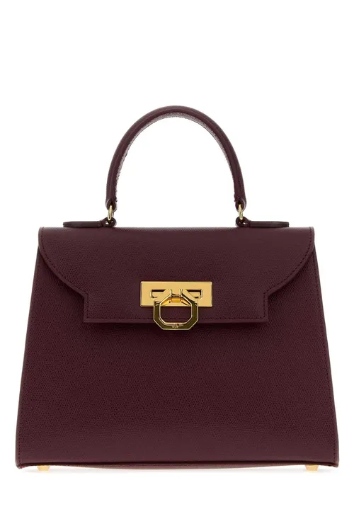 Carbotti Loren Top Handle Bag — Burgundy