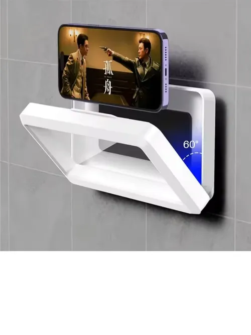 Bathroom Waterproof Phone Holder Home Wall Phone Case Stand Box Self-adhesive Touch Screen Phone Bracket Shower Sealing Storage