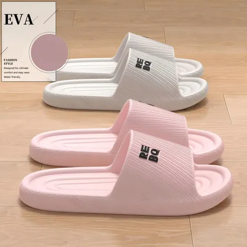 Men's Eva Home Slippers, Women's Household Slippers, Bathroom Shower Slippers, Hotel and Guesthouse Couple Summer Sandals, Men's Slippers