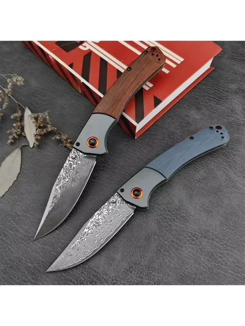 BM 15080 Folding EDC Knives Damascus/S30V Blade Wood/G10 Handles Hunting EDC Outdoor Camping Survival Tactical Pocket Multitools