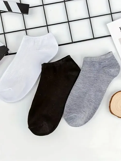 5/10-Pack Unisex Comfort-Fit Ankle Socks for All, Breathable & Lightweight - Ideal for Sports & Daily Wear