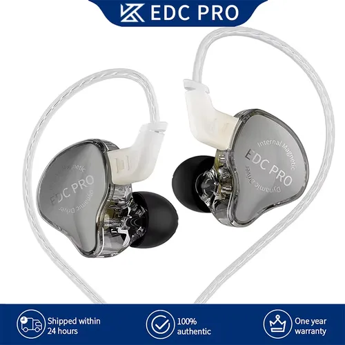 NEW KZ EDC PRO Best In-ear Wired Earphones HIFI Bass Dynamic Monitor 3D Stereo Earbuds Noise Cancel With Detachable Audio Cable