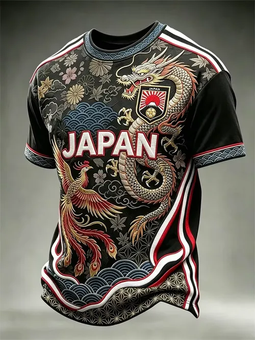 2026 Edition Japanese Fans Football Training T-Shirt - 3D Digital Printing - Comfortable and Breathable - Family Clothing