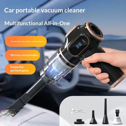 Wireless Portable Handheld Car Vacuum Cleaner with Suction Blowing Extraction Functions Rechargeable Car-Specific Cleaning Tool