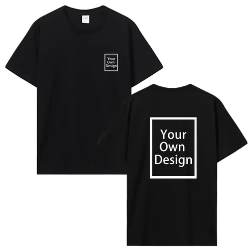 Custom Cotton Customized Print Short Sleeve T Shirt Men Women Tops Tees DIY Your Like Photo Or Logo Cotton T-shirt Men Clothing