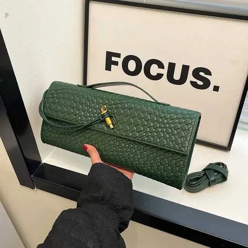 Elegant Womens Accordion Evening Bag Crossbody Basket Weave Breadstick Bag High Quality Texture Fashionable Handbag W251104
