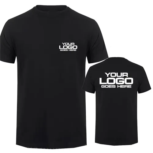 Customized Your Design Here T Shit Text Name Tsihrt Add Your Own Message Men's T-shirt Personalized Tees Custom Cotton Tshirt