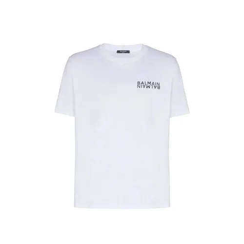 Balmain Logo-Printed Cotton T-Shirt — White