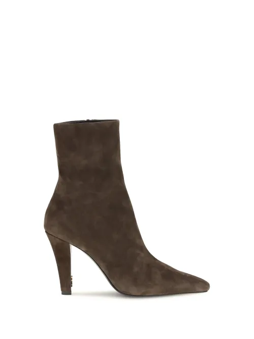 Saint Laurent Jill Ankle Boot — Brown