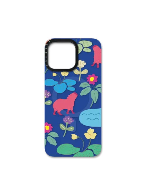 Capybara Paradise Azure Lagoon - iPhone 16 Pro / Back Cover (Requires CASECESS Base Case for use)