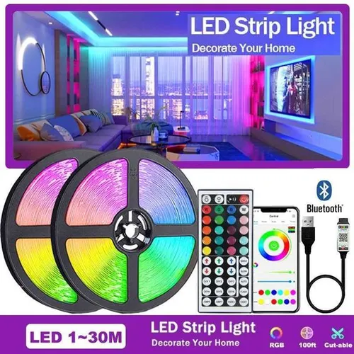 USB 5V Strip Led Lights Tape RGB 5050 Led Wall Room APP Remote Control Flexible LED Tape Diode Lights for Room Home Decoration M251129