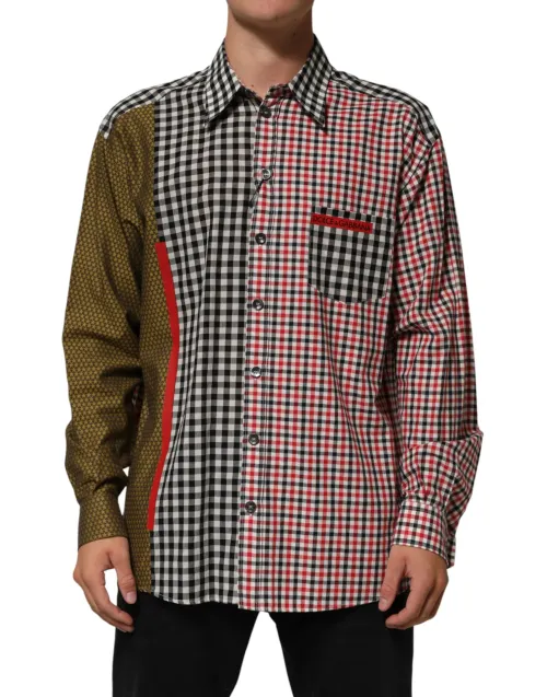 Dolce & Gabbana Multicolor Checkered Cotton Shirt — Multicolor