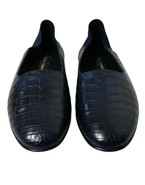 Dolce & Gabbana Crocodile Leather Loafer — Blue