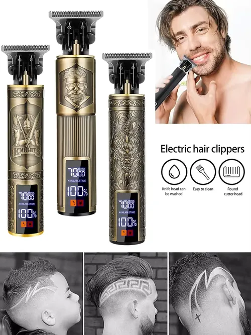 Vintage Hair Clipper Cordless Trimmer portable USB Fast Charging Hair Cutting Machine Electric Shaver Barber Professional Barber