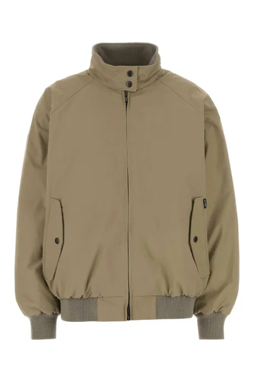 Prada Cotton-Blend Down Jacket — Beige