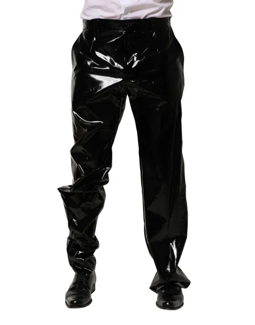 Dolce & Gabbana Nylon Straight Trousers — Black