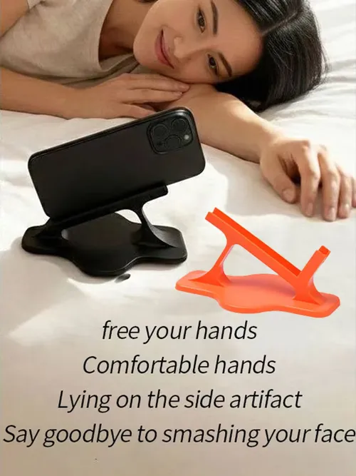 Ergonomic Bed Lazy Phone Stand for Side Lying - Stable Hands-Free Phone Holder Perfect for Bedtime Entertainment
