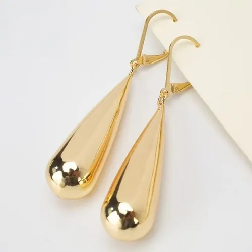 New European and American foreign trade gold water drop geometric niche charm pendants, women's earrings, gifts, beach accessories