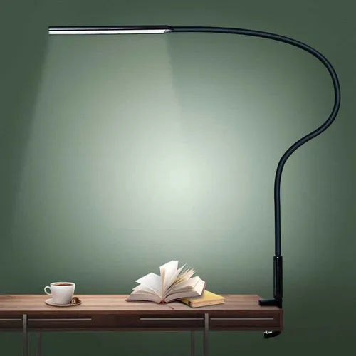 Desk Lamp LED USB Power Swing Lamp Flexible Gooseneck Clamp Dimmable Architect Lamp 3 Color Modes Desk Light M251120