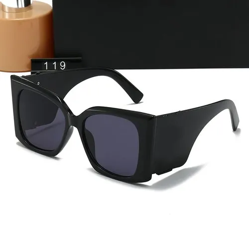 Square black frame Sunglasses Women Designer Luxury Men Women SunGlasses Classic Vintage UV400 Outdoor Sun glasses with box 01