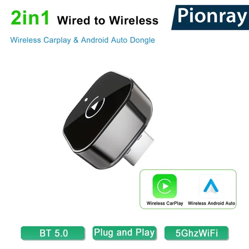 2026 Pionray Upgraded Wireless CarPlay Adapter Stable Transmission No Delay Convert Wired CarPlay to Wireless CarPlay