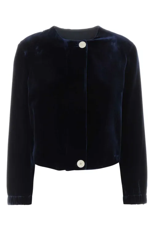 Giorgio Armani Velvet Jacket — Navy