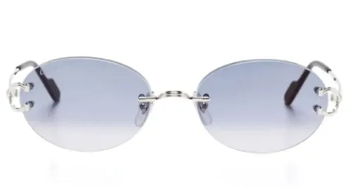 Cartier Eyewear CT0551S Rimless Gradient Lens Sunglasses — Silver