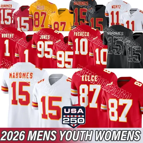 "#9 kenneth walker III 15 patrick mahomes kansascitys chiefses Jersey KC Travis Kelce Isaih Pacheco Football Jersey 2026"