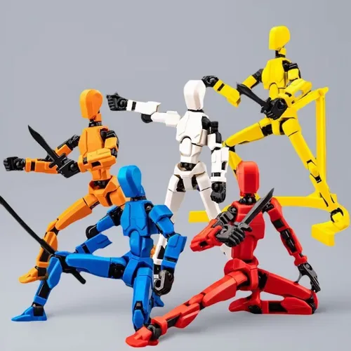 Action Doll Titan Multi Joint Mobile Transformation Robot Handheld T13 Action Doll Character and Dog Shaped Toy Children's Gift