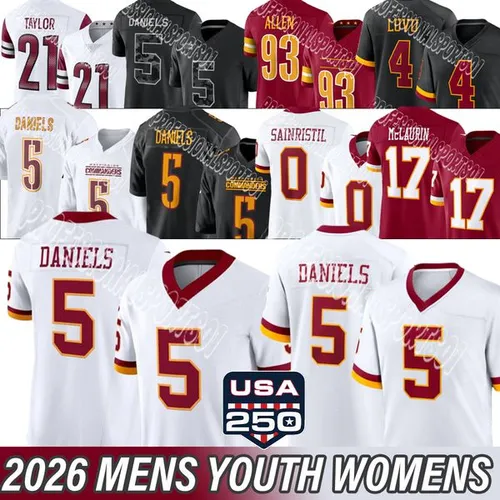 washingtoncity commanderss jersey Jayden Daniels Terry McLaurin #21 Taylor #1 Dotson Brian Robinson Jr. Austin Ekeler Bobby Wagner Football jersey 2026 new