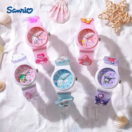 Sanrio Sanrio 3D Pattern Child Wrist Watch Hellokitty Kuromi Cinnamorol Waterproof Quartz Watch Kawaii Silica Gel Wristwatch Kids Gifts L251020